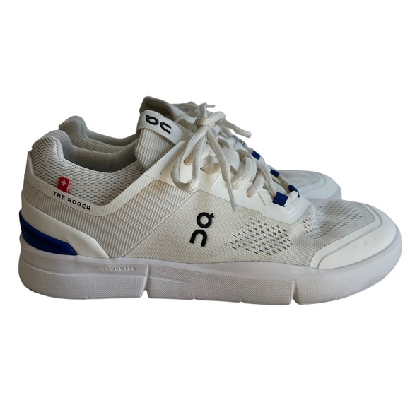 On Running The Roger Spin 2 Womens Sneakers White Cobalt Blue Size 8 39